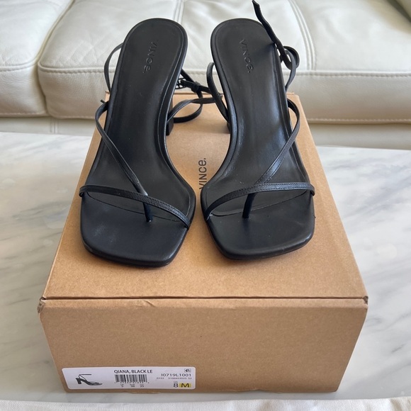 VINCE Leather Heel Sandals in US 8 - Picture 3 of 9